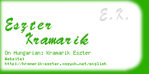 eszter kramarik business card